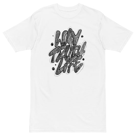 Way Truth Life - Men’s premium heavyweight tee