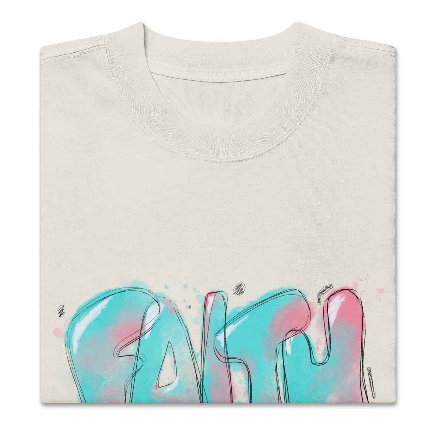 Faith - Oversized faded t-shirt